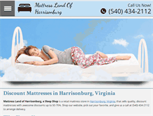 Tablet Screenshot of mattresslandofharrisonburg.com